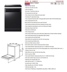 Máy Rửa bát KAFF KF BHMI815Y | Tặng máy hút mùi