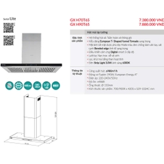 Máy Hút Mùi GRANDX GX H70T65