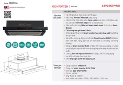 Máy Hút Mùi GRANDX GX H70F72B