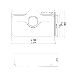 Chậu rửa bát NoBiNox  NL725D