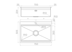 Chậu rửa bát NoBiNox NA805T