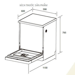 Máy Rửa Chén Canzy CZ WSG14PTC