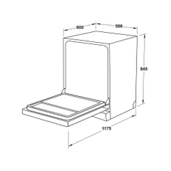 Máy Rửa Chén Độc Lập Hafele HDW-F60EB  538.21.310