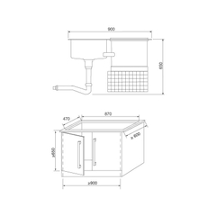 Máy rửa chén MALLOCA  WQP6-890F4