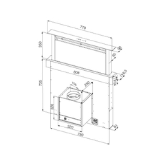 Máy hút khói khử mùi âm tủ Malloca K-3410DR