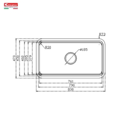 Chậu rửa bát Konox Workstation Sink KN8347SU Dekor