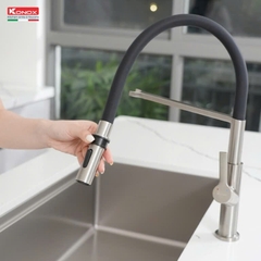 Vòi rửa bát Konox Tema Nickel