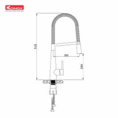 Vòi rửa bát Konox  KN1909