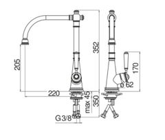 Vòi rửa bát NoBiNox CHARLIE NB255C