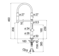 Vòi rửa bát NoBiNox MOVE NB133S