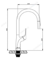 Vòi rửa bát dây rút EUF518CR
