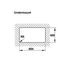 Chậu GRANSTONE Hafele HS20-GEN1S80 Xám 570.30.500