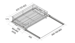 Giá bát tủ dưới nan Oval Canzy CZO-6001-900