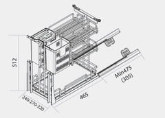 Giá gia vị nan OVAL Canzy CZO-6003-350