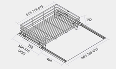 Giá xoong nồi tủ dưới nan dẹt Canzy CZF-5002-800