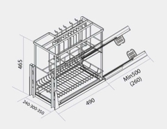 Giá gia vị nan Dẹt Canzy CZF-5003-350