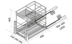 Giá gia vị & dao thớt nan dẹt Canzy CZF-5004-300