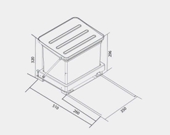 Thùng rác 1 hố * 16 lít Canzy CZA-1002-1x16L