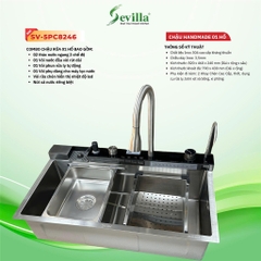 Chậu HANDMADE 01 hố cao cấp Sevilla SV-5PC8246