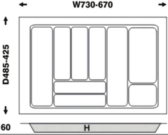 Khay thìa dĩa nhựa Sevilla SV TDN - 800