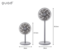 Quạt đứng tuần hoàn phòng khách DC SMARTAIR DC QS538GY