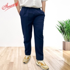 Quần dài đi học lưng thun nguyên vòng Amazing, cho bé trai và bé gái, dáng rộng, form lớn, 2 túi, đồng phục hoc sinh