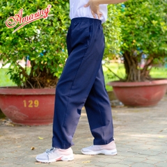 Quần dài đi học lưng thun nguyên vòng Amazing, cho bé trai và bé gái, dáng rộng, form lớn, 2 túi, đồng phục hoc sinh