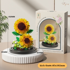 Mô hình lắp ráp lego hoa hướng dương, hoa Cẩm chướng, hoa hồng . Đồ chơi lắp ráp. quà tặng hoa lego tự lắp ráp