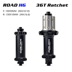 Bộ Hub GOLDIX R180 SL 20/24 Lỗ Ratchet 36T - Phanh V