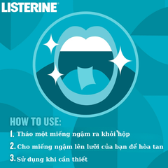Miếng ngậm thơm miệng Listerine Pocketpaks Cool Mint bạc hà diệt khuẩn hộp 24 miếng