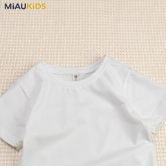 Áo Thun Trơn Cotton Cao Cấp Cho Bé Trai - Thoáng Mát Mềm Mịn - MiauKids