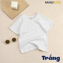 Áo Thun Trơn Cotton Cao Cấp Cho Bé Trai - Thoáng Mát Mềm Mịn - MiauKids