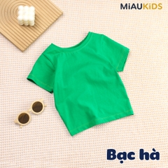 Áo Thun Trơn Cotton Cao Cấp Cho Bé Trai - Thoáng Mát Mềm Mịn - MiauKids