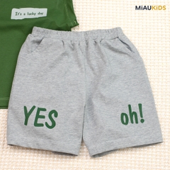 Bộ ba lỗ cotton bé trai thoáng mát MiauKids - Áo sát nách quần đùi có túi