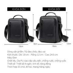 Túi Đeo Chéo WEIXIER D237 Thời Trang Cao Cấp Unisex Chống Nước