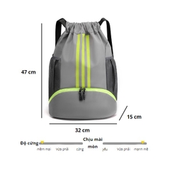 Ba Lô Dây Rút Cỡ Lớn Cho Nam Nữ Đựng Bóng Thể Thao
