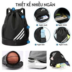 Balo thể thao đa năng, dây rút tiện lợi, chống thấm nước