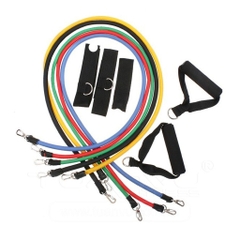 Bộ 5 dây ngũ sắc đàn hồi kháng lực 11 món tập gym tại nhà tiện ích