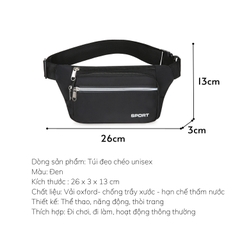 Túi đeo chéo nam nữ phản quan, hạn chế chông thấm nước