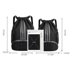 Ba Lô Dây Rút Cỡ Lớn Cho Nam Nữ Đựng Bóng Thể Thao