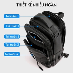 Túi Đeo Chéo Ngực Chống Trộm và Chống Nước với Cổng Sạc USB