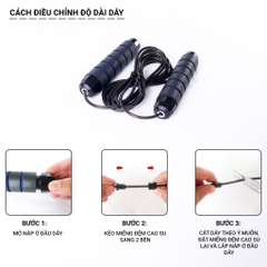 Bộ dây nhảy cá nhân lõi cáp cao cấp tập thể dục tùy chỉnh độ dài