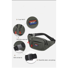 Túi đeo hông, đeo bụng, bao tử cao cấp thời trang Quanlity