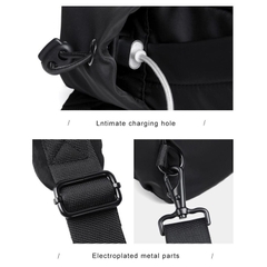 Túi Đeo Chéo Nam Chống Nước Thể Thao Có Cổng Sạc USB