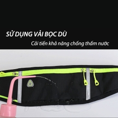 Đai chạy bộ phản quang, khóa kéo đôi, đựng điện thoại, chống thấm nước
