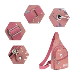 Túi đeo chéo, túi đeo hông, túi đeo trước ngực đa ngăn hoa tiết dành cho nam và nữ