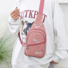 Túi đeo chéo, túi đeo hông, túi đeo trước ngực đa ngăn hoa tiết dành cho nam và nữ