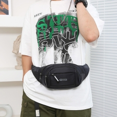 Túi đeo chéo nam in logo R cực chất, hạn chế thấm thước, sức chứa lớn