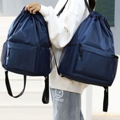 Balo dây rút thể thao chống nước, có ngăn đựng bóng, sức chứa lớn