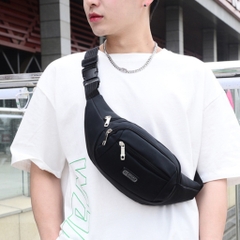 Túi đeo chéo nam in logo R cực chất, hạn chế thấm thước, sức chứa lớn